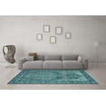 thumbnail image 3 of Ahgly Company Indoor Square Persian Light Blue Traditional Area Rugs, 4' Square, 3 of 4