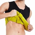 thumbnail image 4 of Men Sauna Sweat Zipper Waist Trainer Vest Corsets Adjustable Workout Body Shaper, 4 of 6