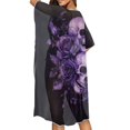 thumbnail image 4 of HELLHERO Polyester Swim Coverup for Summer Lightweight Free Size Summer Cardigan Skull and Rose Pattern, 4 of 6