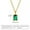 Green, variant on Women's Rectangle Zircon Wedding Necklace Gold Chain 316L Stainless Steel 40+5cm