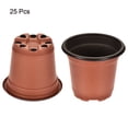 thumbnail image 3 of Unique Bargains 3.5' Plastic Plant Nursery Pots Starting Planter Container, Red 25 Pack, 3 of 6