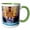 Green/White, variant on 3drose, Image of Main Plaza on Ship with Musicians Playing, 11oz Magic Transforming Mug