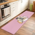 thumbnail image 2 of Pink Cute Cat 2'x6' Runner Rugs for Hallway Kitchen Bedside Non Slip Washable, Cartoon Funny Heater Cats Entryway Rug Runners with Rubber Backing, Long Carpet Runner for Laundry Room, 2 of 8