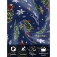 thumbnail image 7 of Blue Christmas Cloth Napkins Set of 8 Reusable Dinner Napkins, Winter Pine Tree Gold White Snowflakes Cocktail Napkin Washable Table Napkins for Wedding/Holiday Party/Baby Shower 20"x20", 7 of 7