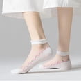 thumbnail image 2 of Floral Lace Women's Spring Summer Cotton Ankle Socks, 7-21 Pairs, 2 of 8