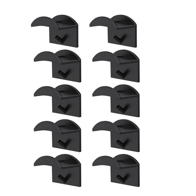 fastboy Pack of 10 Plastic Baseball Cap Holder Pre-drilled Wall-mounted Door Back Home Office Hat Storage Display Rack Hook Hanger