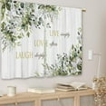 thumbnail image 3 of Rustic Sage Green Flower Kitchen Curtains Floral Inspirational Quote Small Short Cafe Window Curtains Bible Leaves Live Love Laugh Bathroom Drapes Treatment Tier Curtains (27.5x39 Inch), 3 of 6