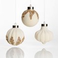 thumbnail image 2 of ShaoXinWan 9 Pcs Assorted Red Flocked Christmas Baubles, Gold Accent Shatterproof Tree Hanging Ornaments, Multi Style Holiday Decor for Wreath, Window and Wedding Party, 2 of 5