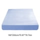 thumbnail image 3 of Lámina De Fibra Sábana ajustable de algodón lavado azul claro para cama doble, antideslizante, con fibra suave (1 unidad) JASKFLY, 3 of 9