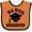 Orange and Black, variant on Inktastic My Mom Graduated Boys or Girls Baby Bib