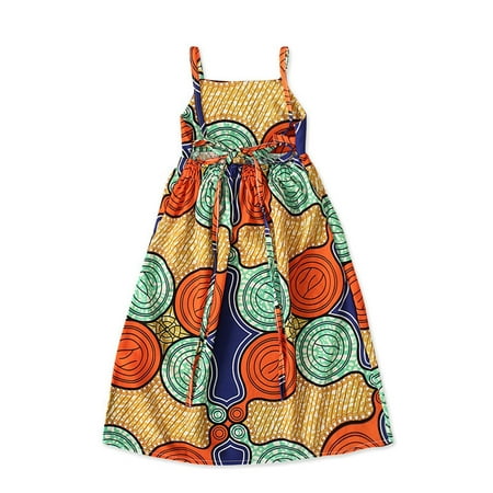

dmqupv Dress for 12 Year Old Girl 3D Dress Kids Suspenders Print Princess Girls Digital Fancy Baby Girl Dresses Size 12 Months Orange 3-4 Years
