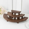 thumbnail image 2 of BalsaCircle 3 Brown 3 Tier Wooden Cupcake Stands Semicircle Dessert Pedestals Party Events Decorations, 2 of 8