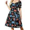 thumbnail image 3 of Pickleball Life Sport Pattern Dark Sleeveless Dress dress for women summer Female clothing Dress woman, 3 of 6
