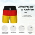 thumbnail image 3 of Men's 2 in 1 Swim Trunks with Compression Liner German Flag Quick Dry Beach Shorts, 3 of 6