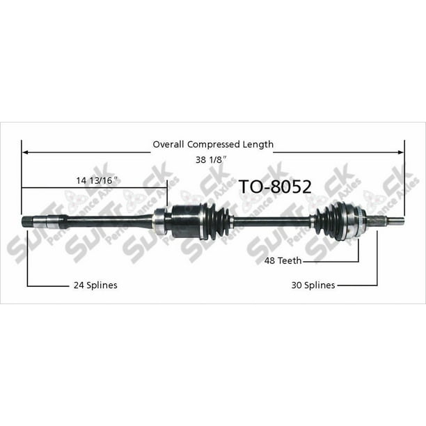 TrakMotive TO-8052 Axe CV Premium OEM Remplacement