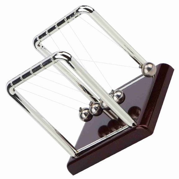 BIMZUC Square Newton's Cradle Balance Pendulum Ball Toy for Home Office Desk Decor Science Education Physics Gadget (S Size, 3.7 inches / 9.4 cm)