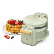 Beautiful Rotating Belgian Waffle Maker, Sage Green by Drew Barrymore