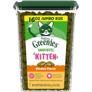 Greenies Feline Smartbites Kitten Treats, Chicken, 16 oz