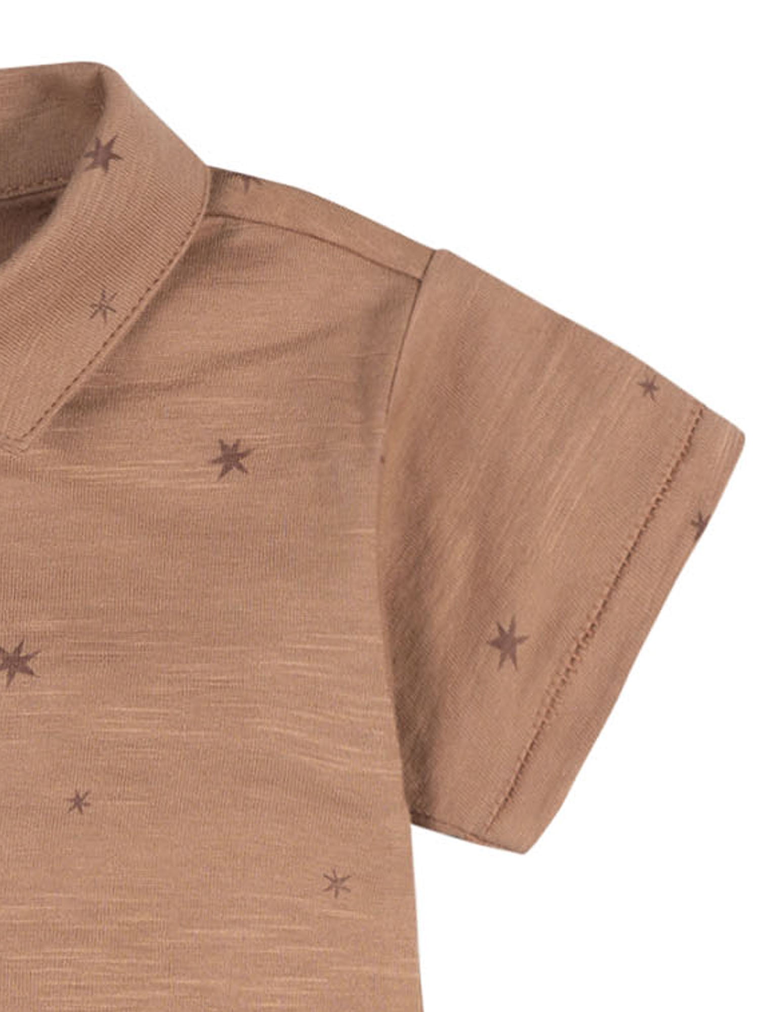 Modern Moments by Gerber Baby Boy Organic Johnny Collar Top, Sizes 0/3 Months - 24 Months