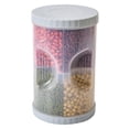 thumbnail image 2 of Contenedor de cereales de 2,5 L con 4 compartimentos, hermético y multiusos. Organizador para alimentos secos. Gris, 2 of 5