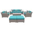 thumbnail image 1 of Ensemble de Meubles de Patio en Osier d'Extérieur 8 Pcs en Aruba, 1 of 2