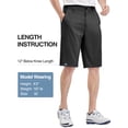 thumbnail image 3 of PULI Men’s Golf Shorts 12" Inseam Lightweight Stretch Quick-Dry Hiking Casual Dress Work Hybrid Shorts with Pockets, 3 of 7
