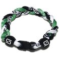 thumbnail image 2 of Sport Ropes Triple Titanium Bracelet (Green/Black/White, 8"), 2 of 4