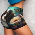 thumbnail image 5 of Athletic Shorts for Women, Cute Flower Puppy Butterfly Seam Womens Shorts High Waisted Sport Running Workout Gym, 5 of 8
