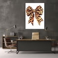 thumbnail image 5 of Mudket Framed Leopard Print Bow Canvas Wall Art, Cute Cheetah Print Bow Wall Decor, Trendy Girly Art Ready to Hang for Girls Bedroom - 12"L x 8"W, 5 of 10