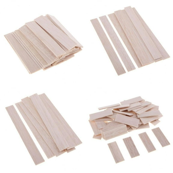 Pack Unfinished Balsa Wood Block Wood Rods Sticks For Photo Blocks, Crafts & DIY Projects, Kids Toys, Modeling Making 50mm 90mm 150mm 180mm