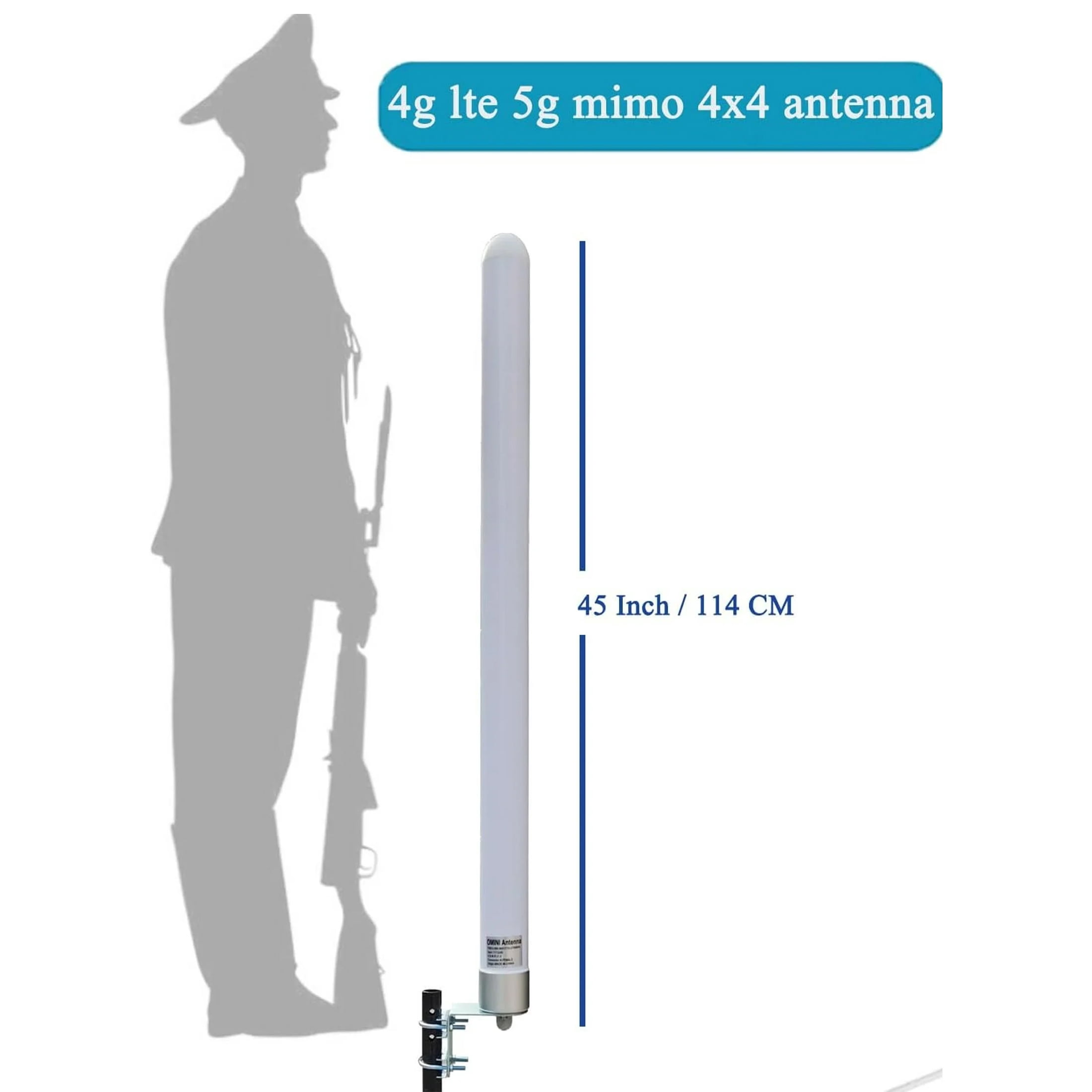 4x4 MIMO Omni Directional 5G Antenna, External Outdoor with 4G/5G Routers, T-Mobile, Verizon, AT&T, Homes and RV Reception Range