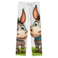 thumbnail image 4 of Cute Donkeys Fence Fun Winter Female Pants Flannel High Waist Women Pants Lady Warm Straight Leg Plush Trousers, 4 of 7