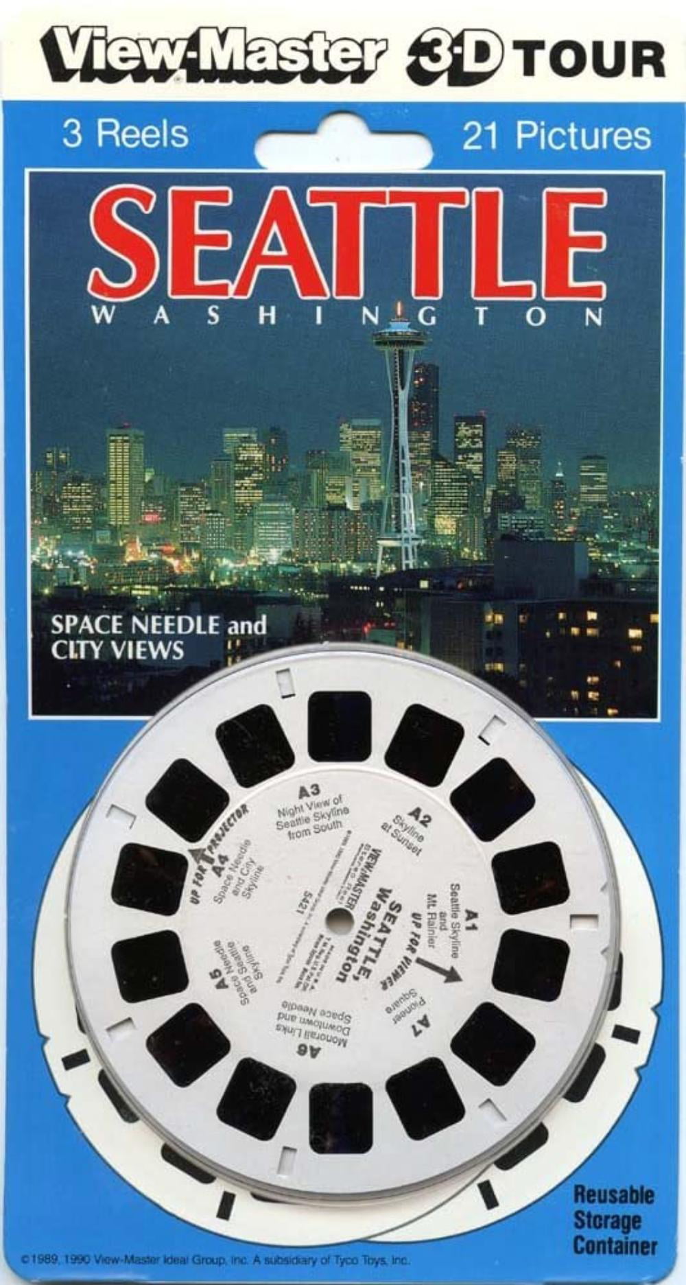 Washington 3 Reels on Card- New Classic ViewMaster Seattle 