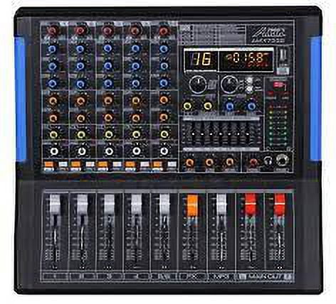 Audio2000'S AMX7332- Professional Six-Channel Audio Mixer with USB Interface, Bluetooth, and DSP Sound Effects