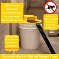 thumbnail image 4 of HYEASTR Mouse Trap Bucket - Multi-Catch, Auto-Reset, Humane or Lethal Rat Trap - Mouse Traps Indoor for Home, Farm, Warehouse, Garage, Great Rat Traps, 5 Gallon Bucket Compatible - 5 Pack, 4 of 8