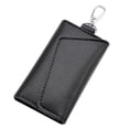 thumbnail image 1 of WORGEOUS Piel de vaca Funda para llaves de coche con cremallera Bolsa de almacenamiento para llaves Colgante en la cintura Soporte para llaves para hombres y mujeres (Negro), 1 of 8
