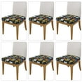 thumbnail image 2 of Gaeub Teeth Square Chair Seat Covers, Stretch Fitted Printed Chair Seat Cushion Cover for Kitchen, Office - One Size, 2 of 9
