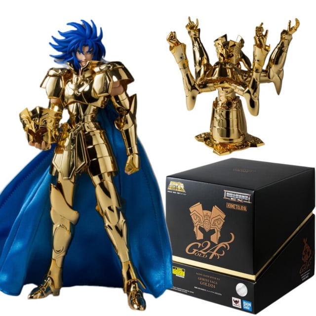 Bandai figura de acción coleccionable Original Saint Gril Myth Ex 24k galvanizado Gemini Saga Oke en Anime Saint Seiya modelo de juguetezhangyuxiang zhangyuxiang unisex