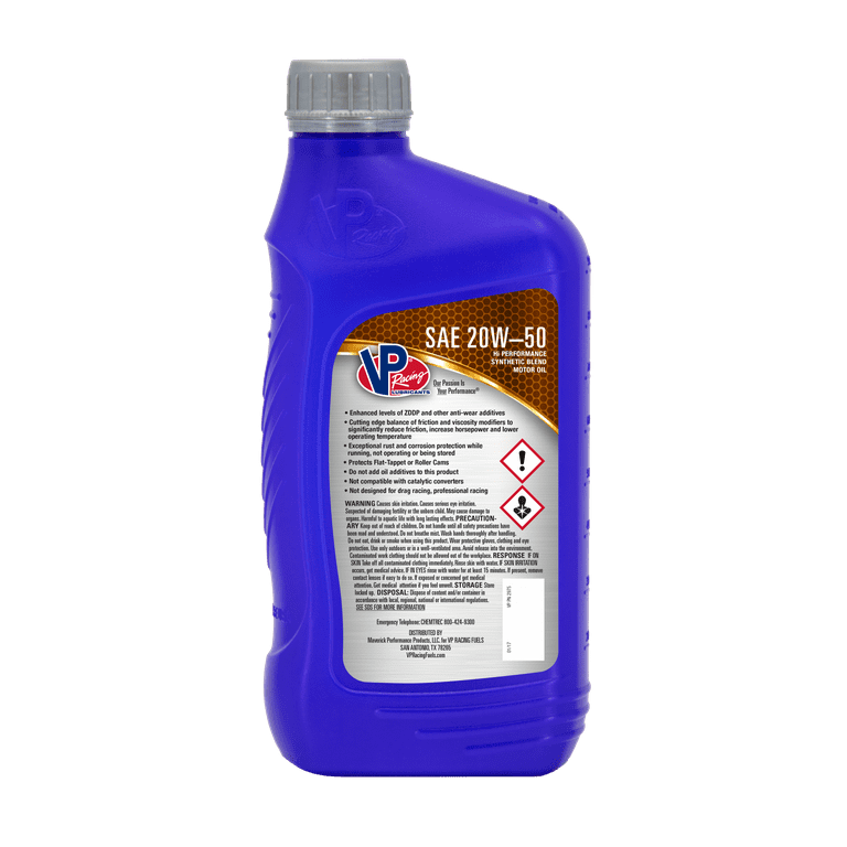 VP Racing Fuels 20W50 Hi-Performance Racing Oil VP Racing Fuels 20W50 Hi-Performance Racing Oil