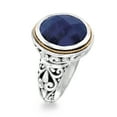thumbnail image 2 of Ross-Simons 15.00 Carat Sapphire Bali-Style Ring in Sterling Silver and 18kt Yellow Gold, Women's, Adult, 2 of 5