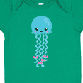 thumbnail image 4 of Inktastic Blue Jellyfish, Cute Jellyfish With Pink Ribbons Girls Baby Bodysuit, 4 of 5