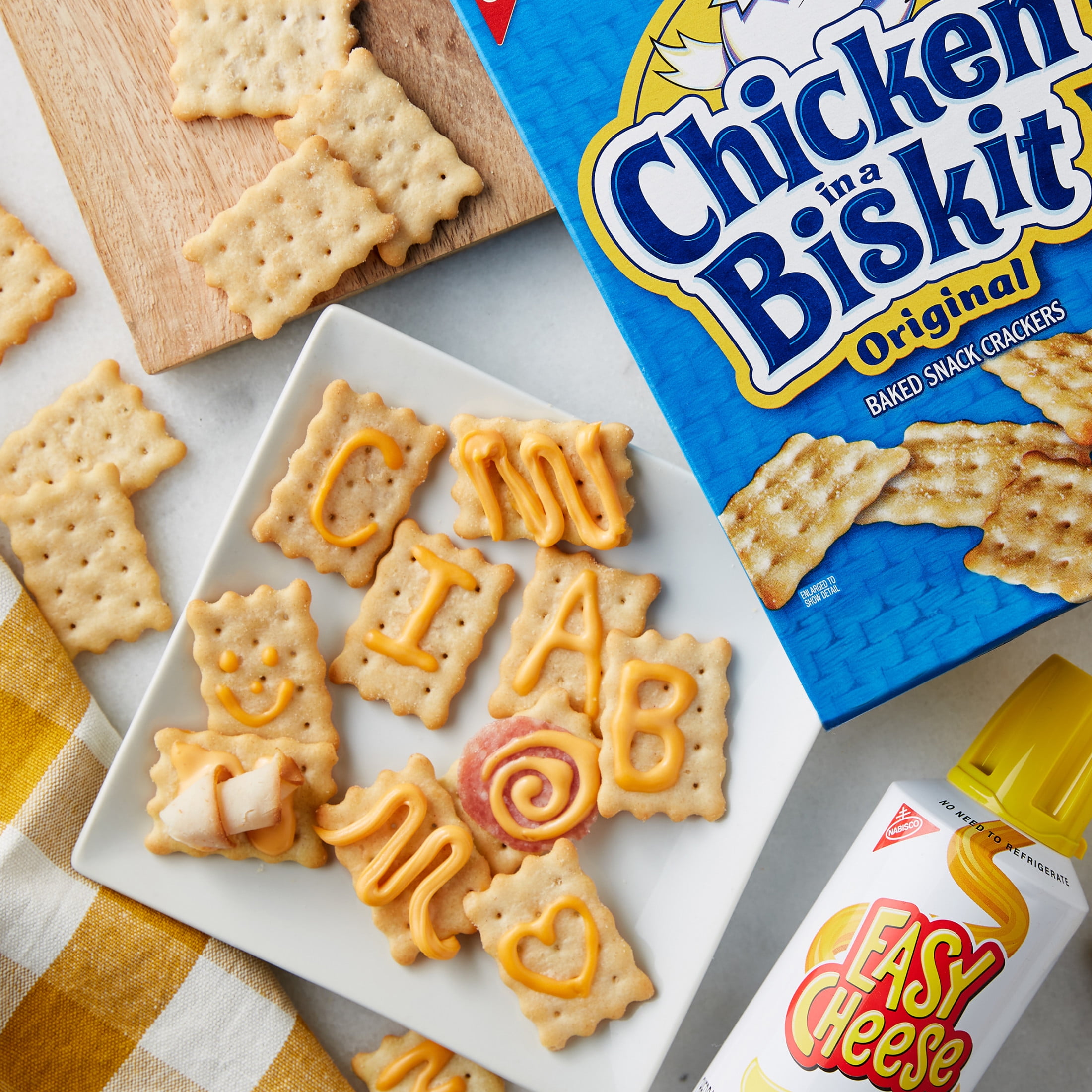 CHICKEN IN A BISKIT Original Baked Snack Crackers, Lunch Snacks, Family Size, 12 oz