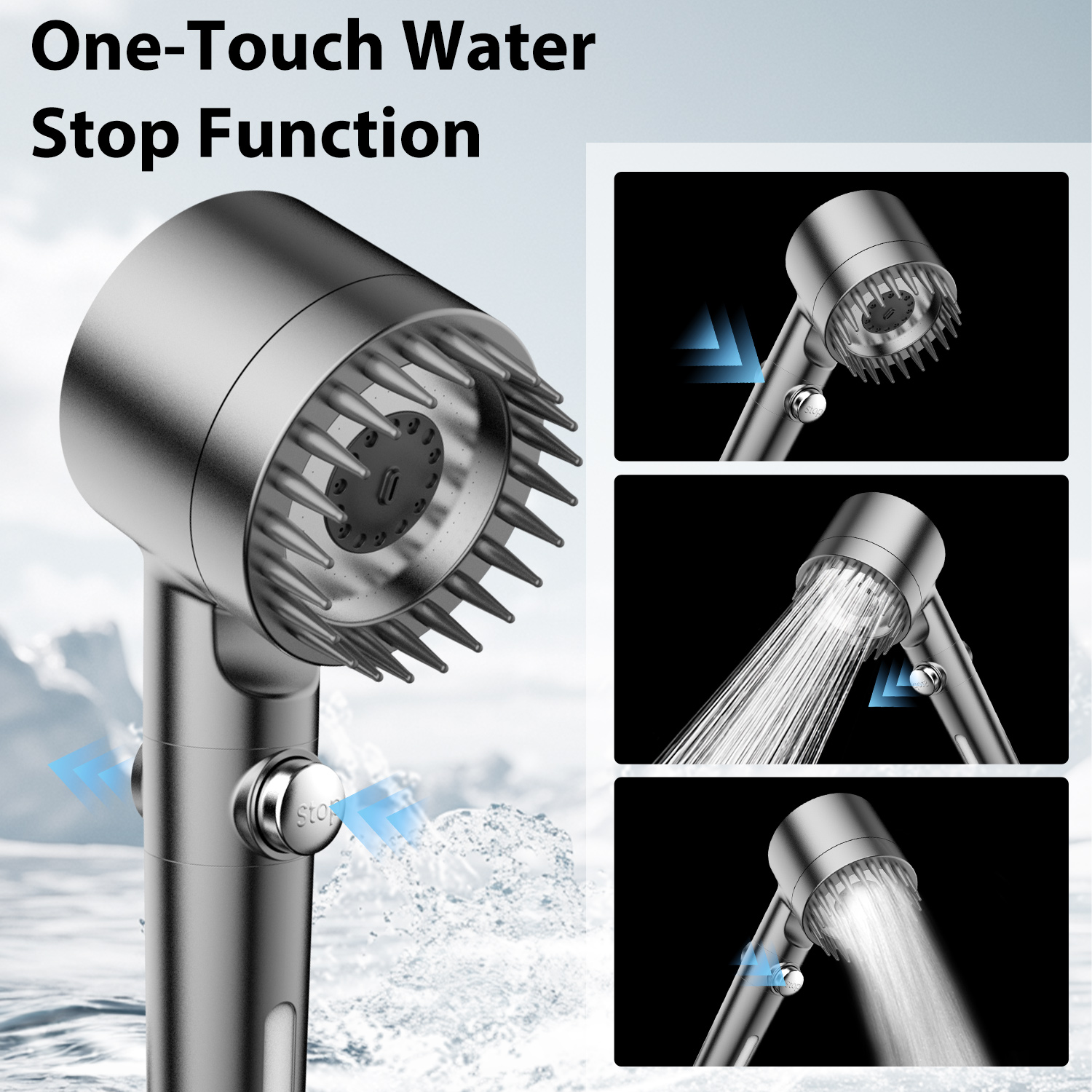 Feelso Filtered Shower Head with Handheld, 4 Spray Modes photo 5