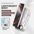 thumbnail image 3 of JF136 Desktop Fan Wide Angle Powerful Airflow Portable Hanging Desk Fan Cooler - Grey, 3 of 5