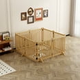 thumbnail image 1 of Portail pour Animaux Autoportant 31 Pouces 8 Panneaux - Clôture en Bois Massif pour Chien pour Portes/escaliers, Clôture de Sécurité Intérieure avec Design de Marche, 1 of 5