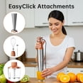 thumbnail image 5 of Immersion Blender Handheld Corded Hand Blenders Set 1100W, Trigger Variable Speed 5 in 1 Stick Emulsifier with Chopper, Whisk and Frother for Soup, Baby Food and Smoothies, Orange, 5 of 7