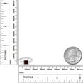 thumbnail image 4 of Gem Stone King 10K White Gold Red Garnet and White Moissanite 3 Stone Engagement Ring for Women (1.24 Cttw, January Birthstone, Princess Center 5MM, Trillion 3.5MM, Size 9), 4 of 5