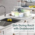thumbnail image 2 of Kitchen Dish Drainer, Sink Dish Drainer with Utensil Holder and Drip Tray, Kitchen Sink Drying Tray, for a Family of 3-5 People, 2 of 5