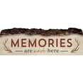 thumbnail image 1 of Memories Made Here Natural Brown 11.75 x 4 Wood Bark Live Edge Tabletop Sign, 1 of 1