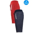 thumbnail image 2 of Men's Marled or Solid French Terry Shorts with Zipper Pockets (2-Pack), 2 of 3